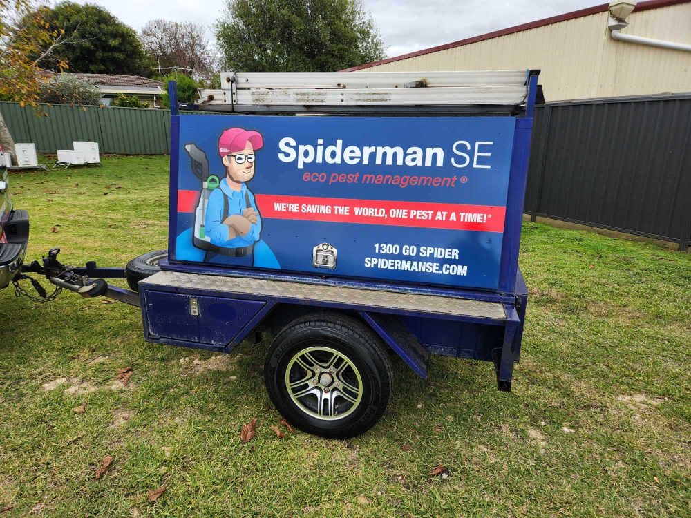 Graphic design signage trailer