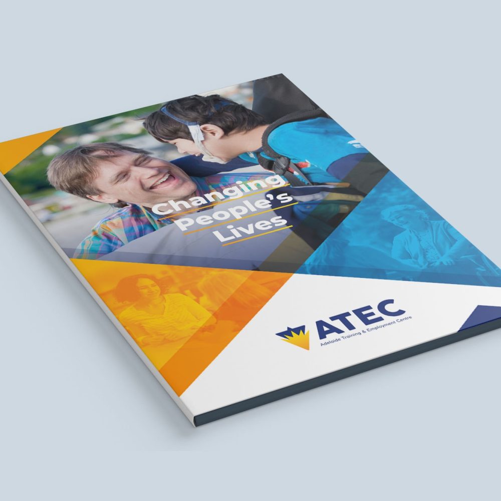 Quisk presentation folder graphic design adelaide for ATEC