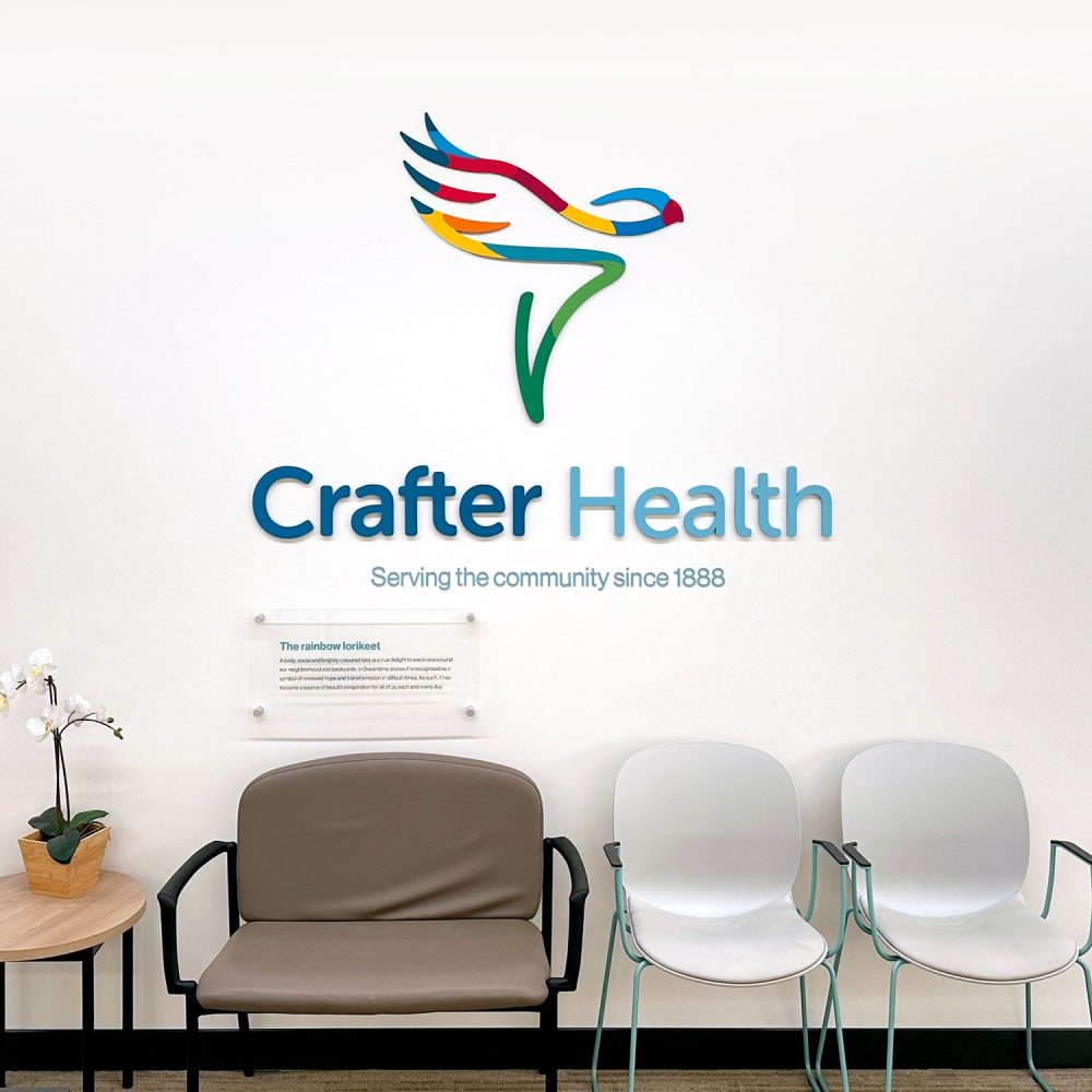 Logo design adelaide branding signage for Crafter Health