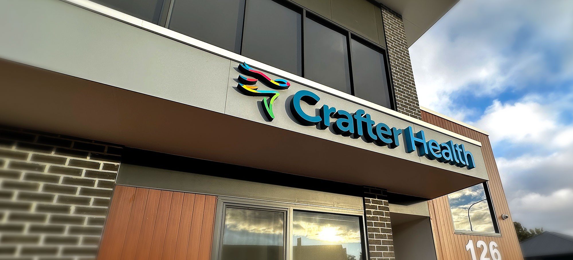 Logo design signage graphic design for Crafter Health