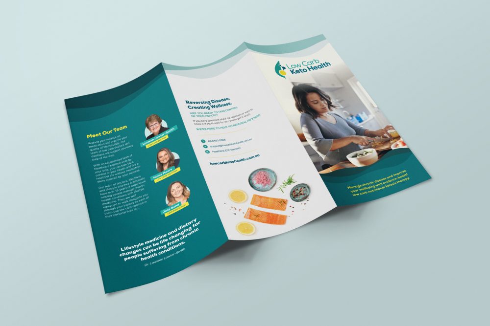 Brochure design adelaide graphic - for low carb keto health