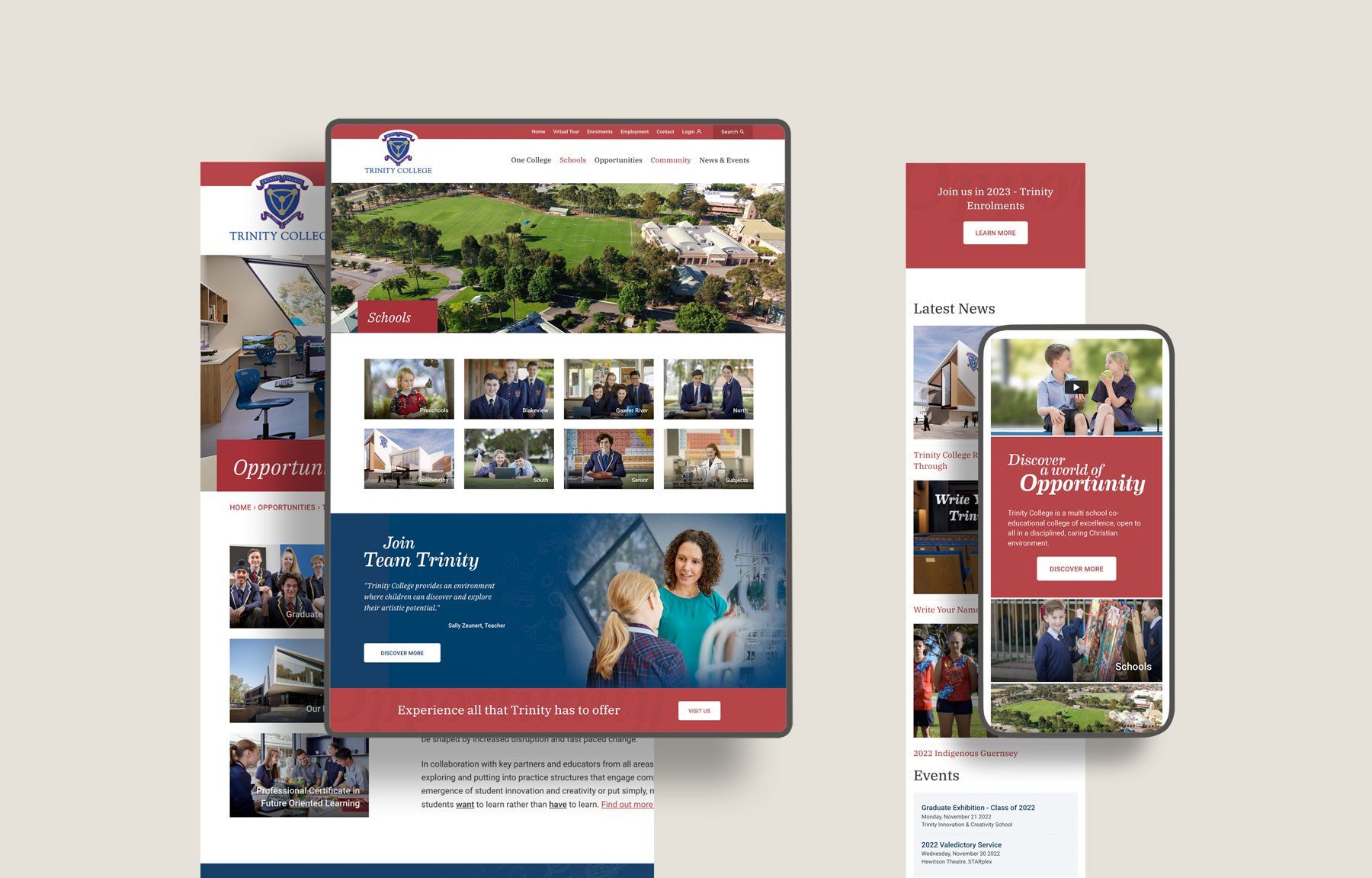 SEO adelaide website design - Trinity College school