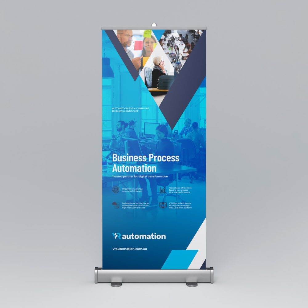 Pull up banner design adelaide graphic - VR Automation