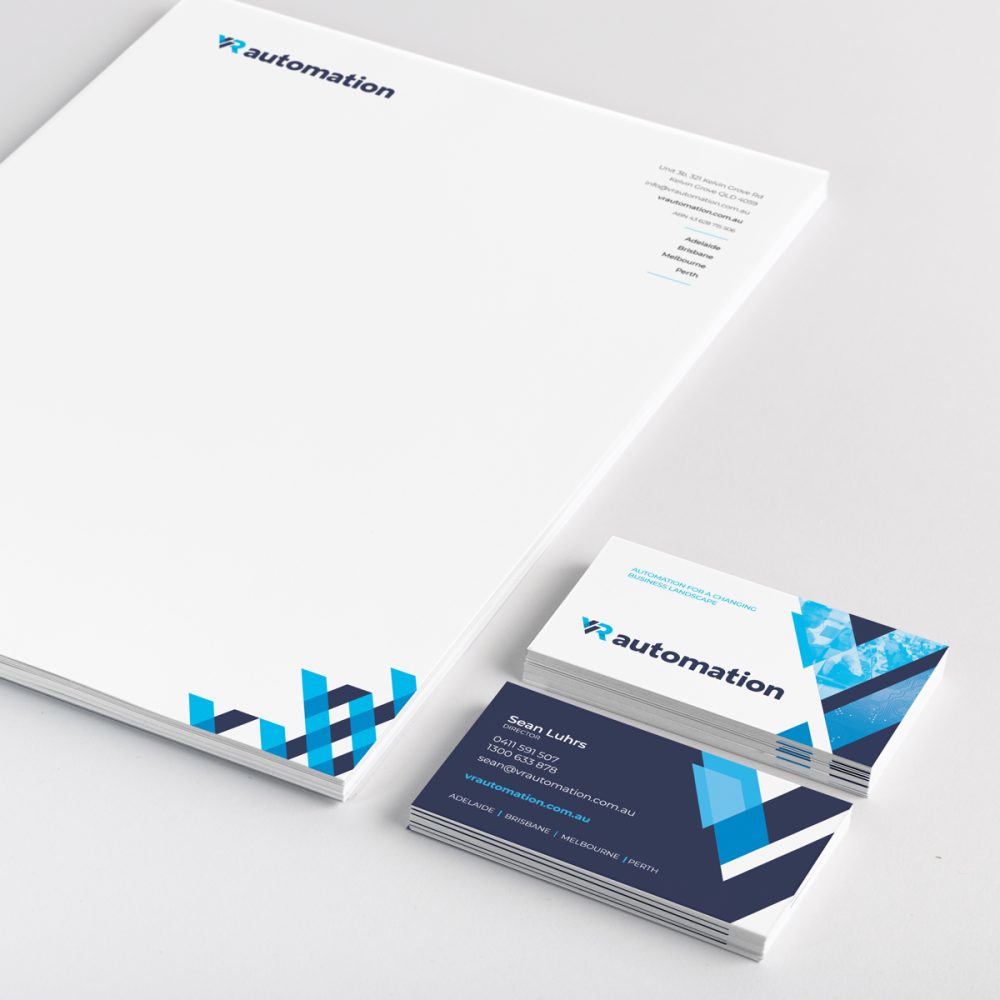 Business card design adelaide stattionery - VR Automation